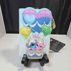 Loungefly Disney Stitch & Angel Hot Air Balloon Wallet NWT